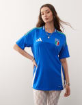 [adidas performance] adidas Football Euro 2025 Italy home shirt in blue L Blue