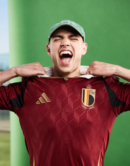 adidas Football Euro 2025 Maillot domicile Belgique Bordeaux