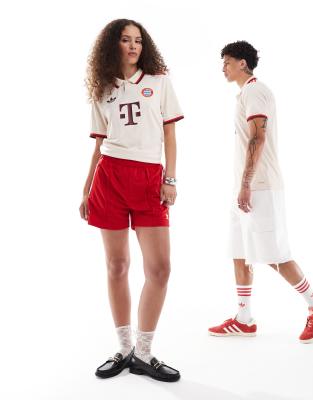 adidas Football - FC Bayern München 24/25 - Unisex-Ausweichtrikot in Beige und Rot-Weiß