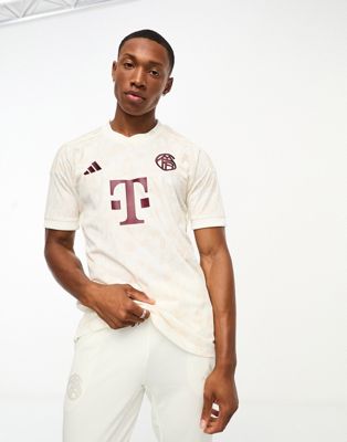 adidas Football FC Bayern Munich jersey t-shirt in white - ASOS Price Checker