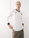 [adidas performance] adidas Football Germany anniversary long sleeve jersey in white and black M white