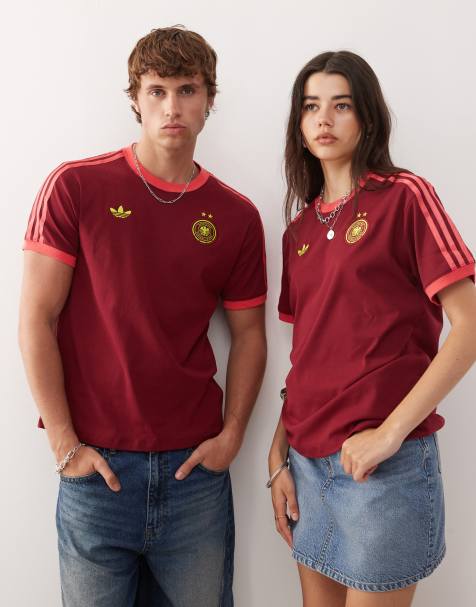 adidas – Football Germany – Bordowy T-shirt - view 1