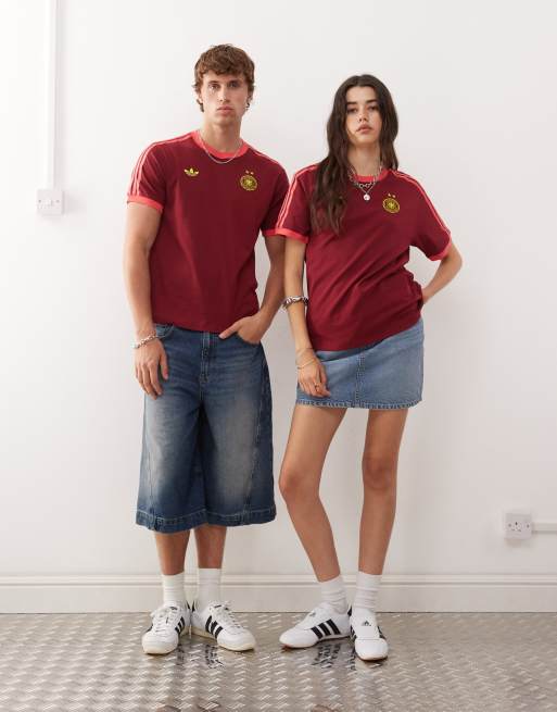adidas Football - Germany - T-shirt i bordeaux, 3 af 4