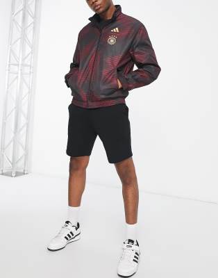 adidas Football Germany World Cup 2022 Anthem 3 stripe track top in black - ASOS Price Checker