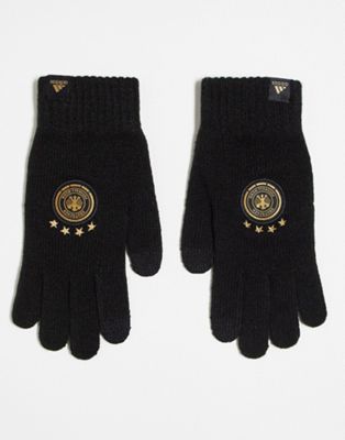 adidas Football Germany World Cup 2022 badge gloves in black
