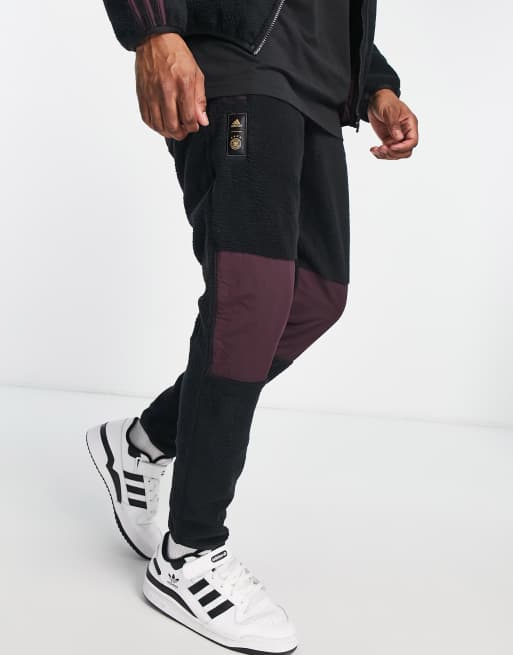 adidas Football Germany World Cup 2022 Lifestyler fleece trackies in black