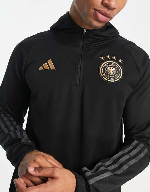 adidas Football Germany World Cup 2022 off-pitch 3 stripe 1/4 zip