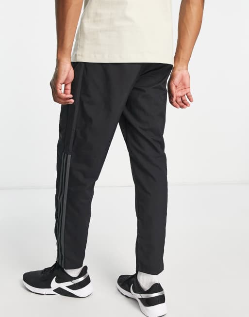 adidas Football Germany World Cup 2022 pre-match 3 stripe joggers in black, 2 of 4