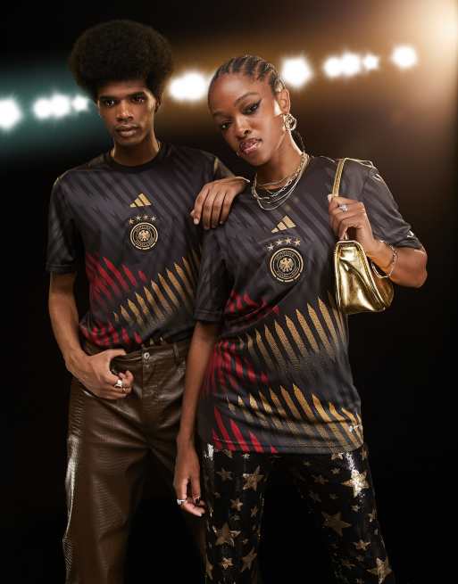 adidas Football - Germany World Cup 2022 Pre-Match - Sort T-shirt, 4 af 4