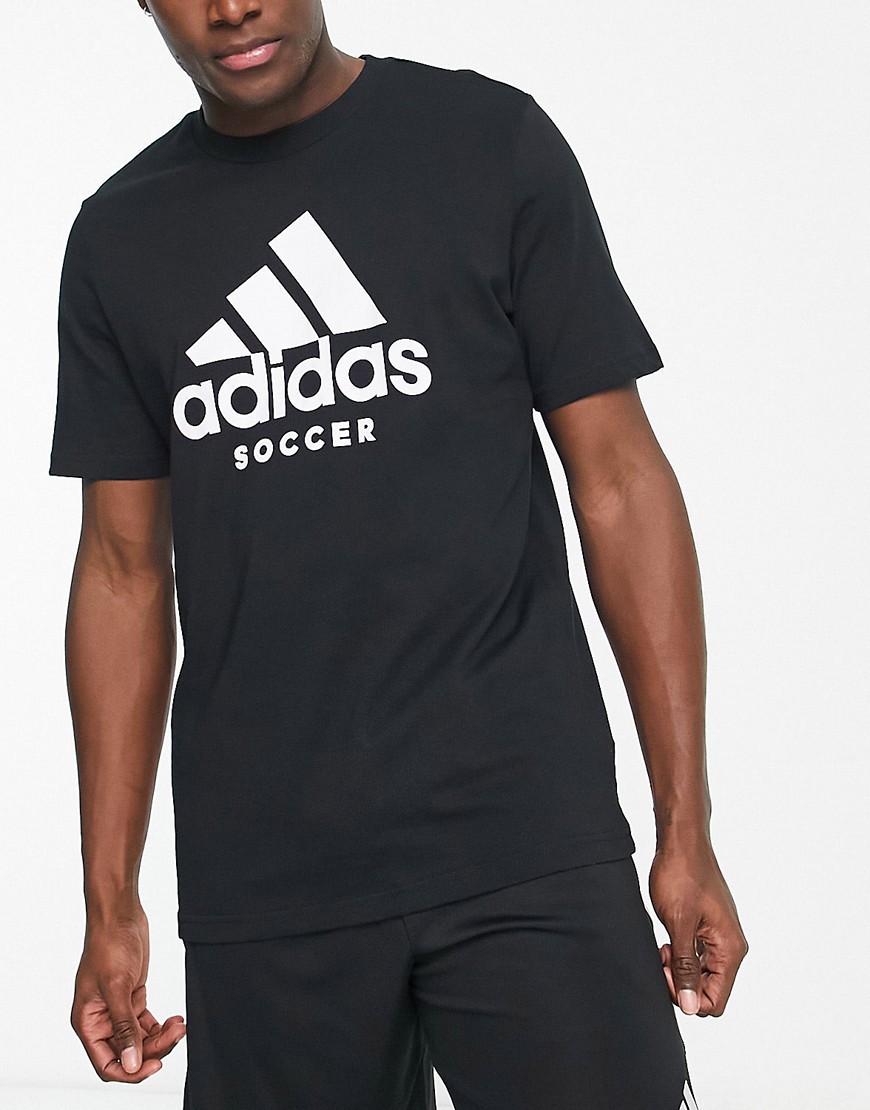 adidas Football Graphic T-shirt in black