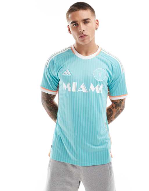 adidas Football Inter Miami CF 24 Troisieme maillot personnalise de Messi authentique Turquoise