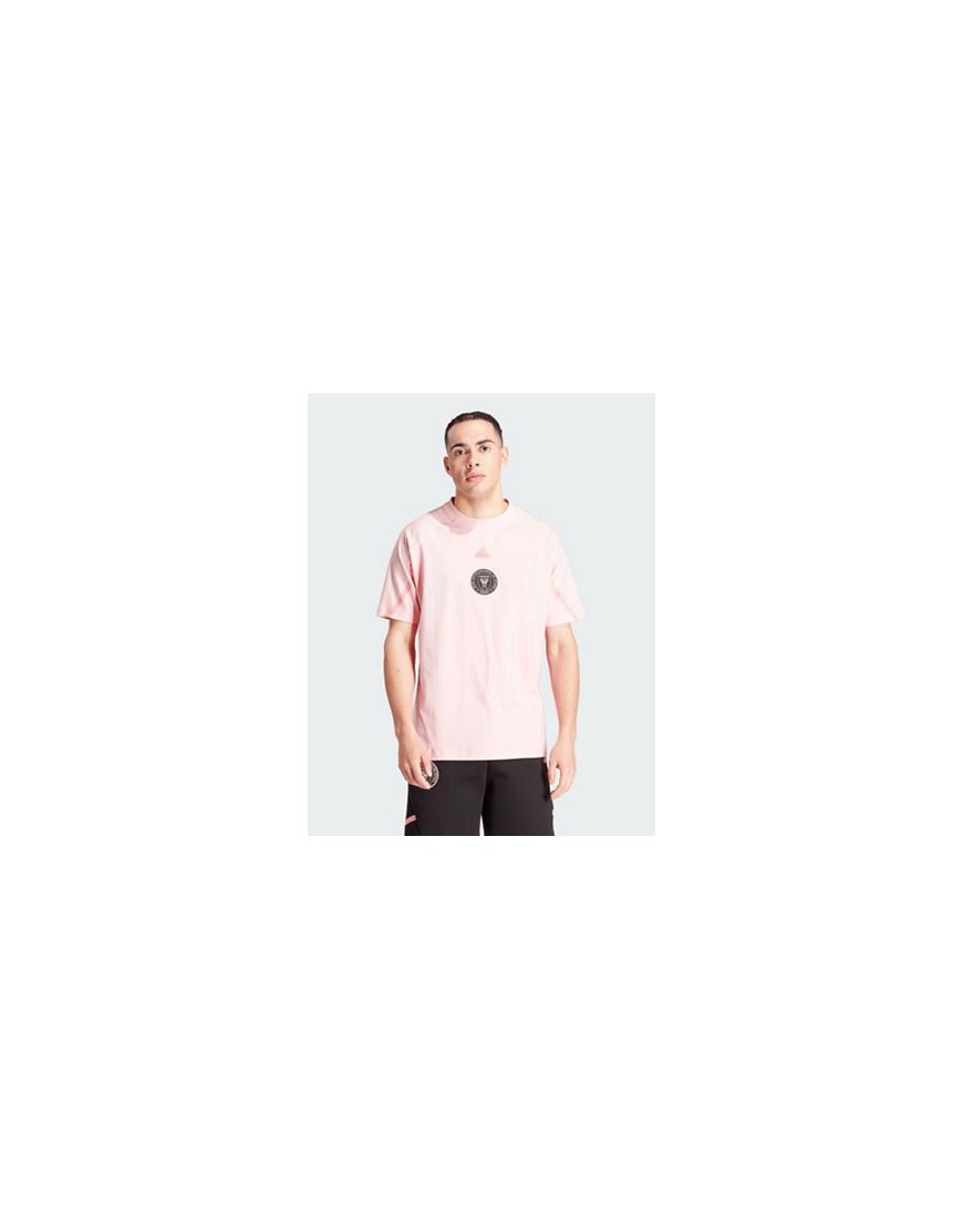 adidas Football Inter Miami CF Designed for Gameday Travel t-shirt in pink - LPINK