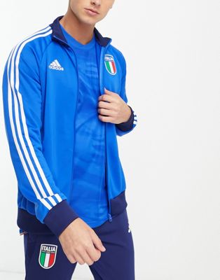 adidas Football Italy DNA track top in blue - ASOS Price Checker