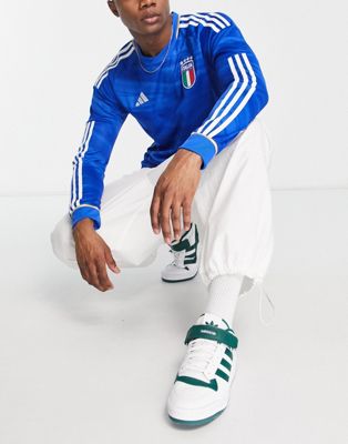 adidas Football Italy FIGC long sleeve jersey in blue