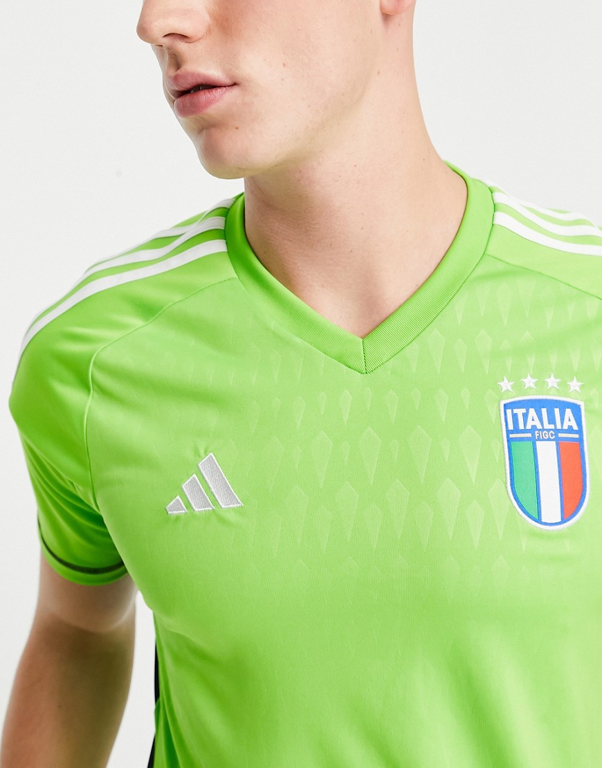 Italy FIGC - T-shirt in jersey verde acceso - adidas performance T-shirt donna  - immagine1