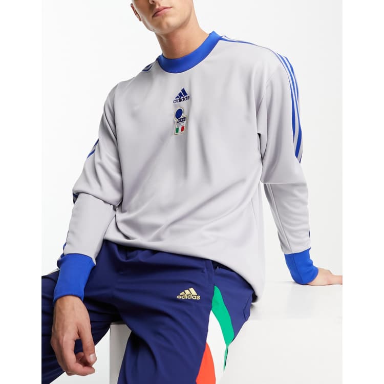 adidas Football Italy Icons goalkeeper t-shirt in grey | ASOS