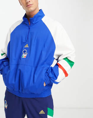 adidas Football Italy Icons track top in blue