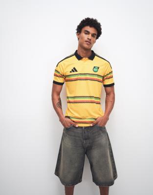 Football - Jamaica 26 - Heimtrikot in Schwarz mit Print-Goldfarben Goldfarben M