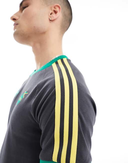 adidas Football Jamaica OG 3-Stripe t-shirt in black