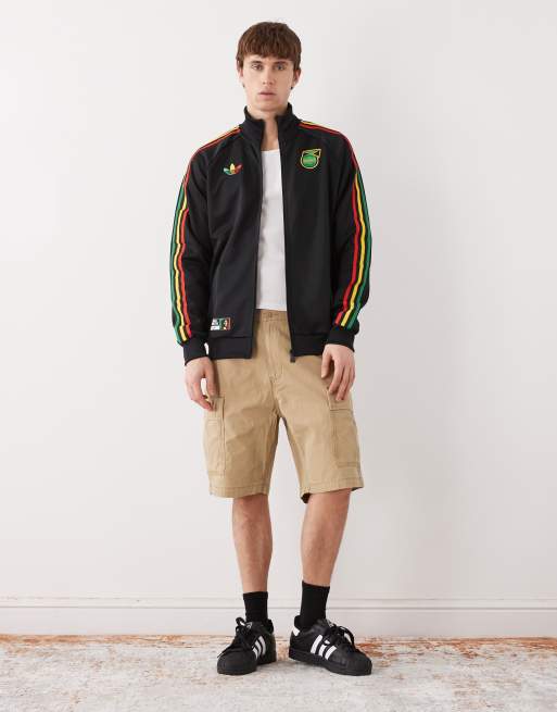 adidas Football Jamaica track top in black, 2 of 5