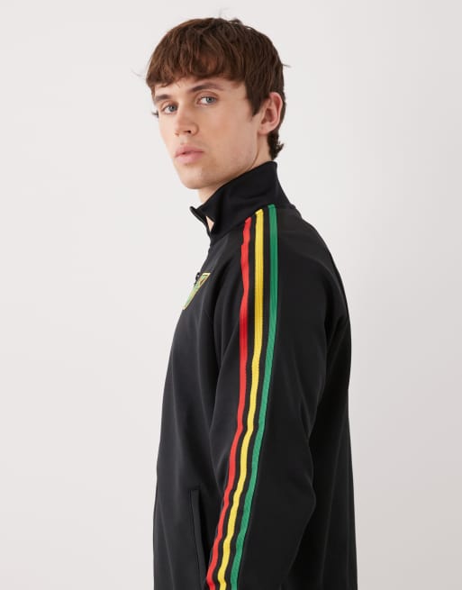 adidas Football Jamaica track top in black, 3 of 5