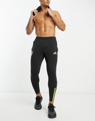 adidas Football Jamaica training joggers in black