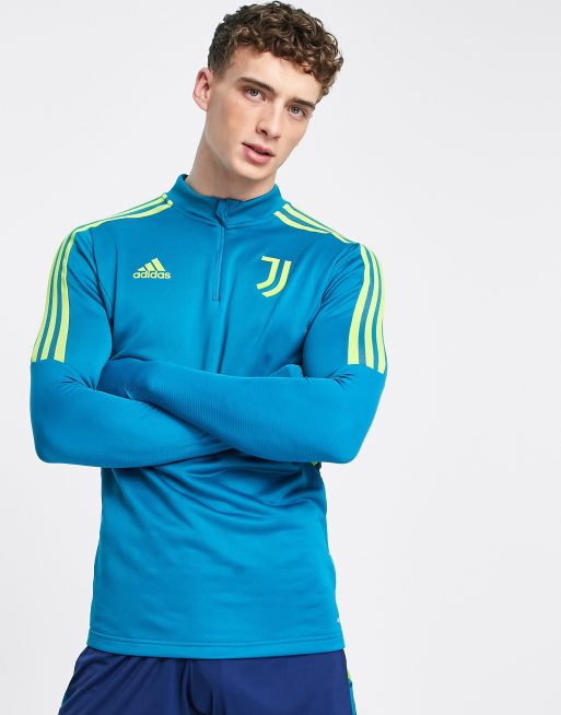adidas Football – Juventus 2022/23 – Player – Blågrön tränings-sweatshirt med 1/4-lång dragkedja