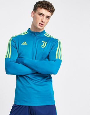 adidas Football Juventus 2022/23 player training 1/4 zip sweatshirt in teal