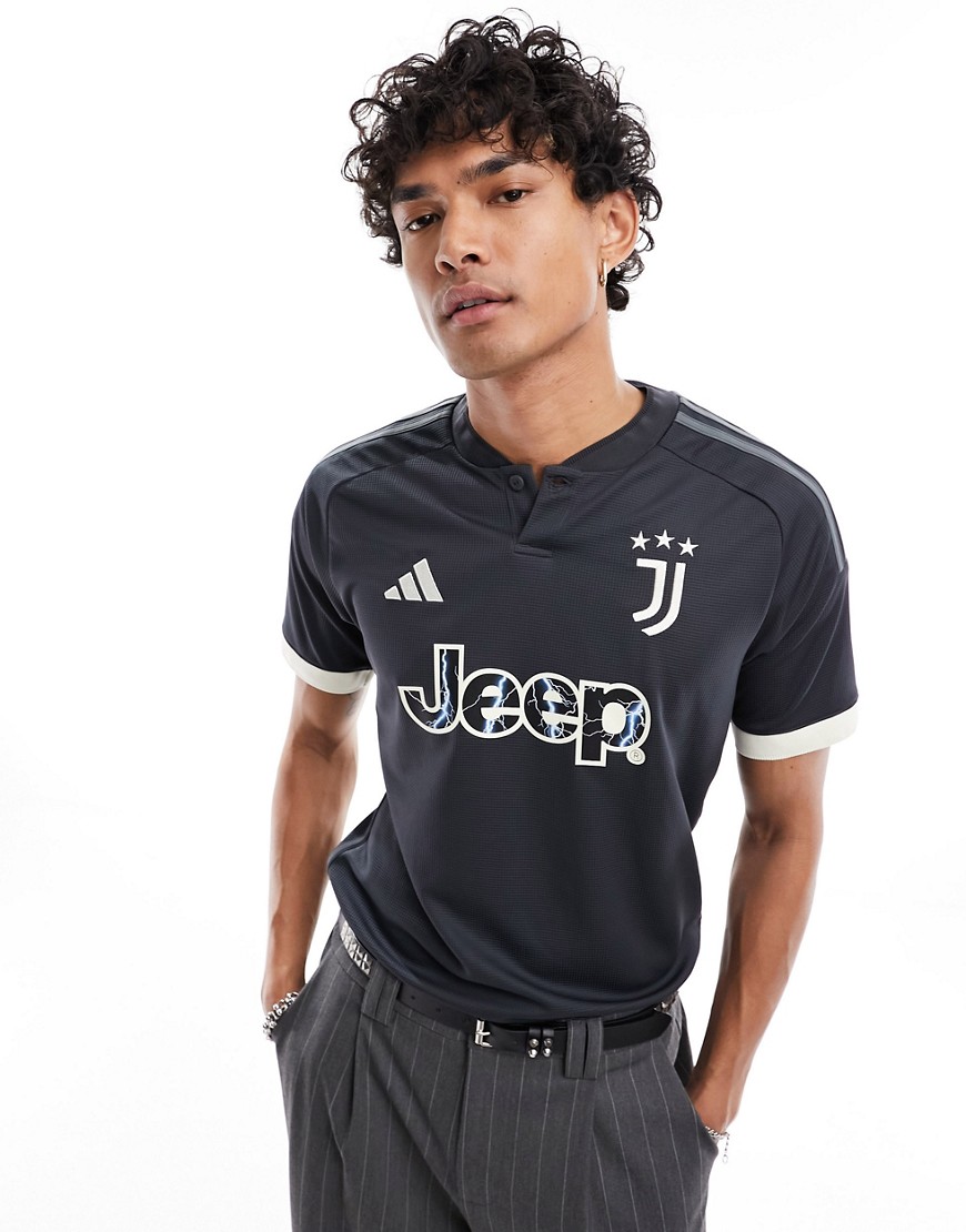adidas Football Juventus 2022/23 unisex third shirt in grey and white