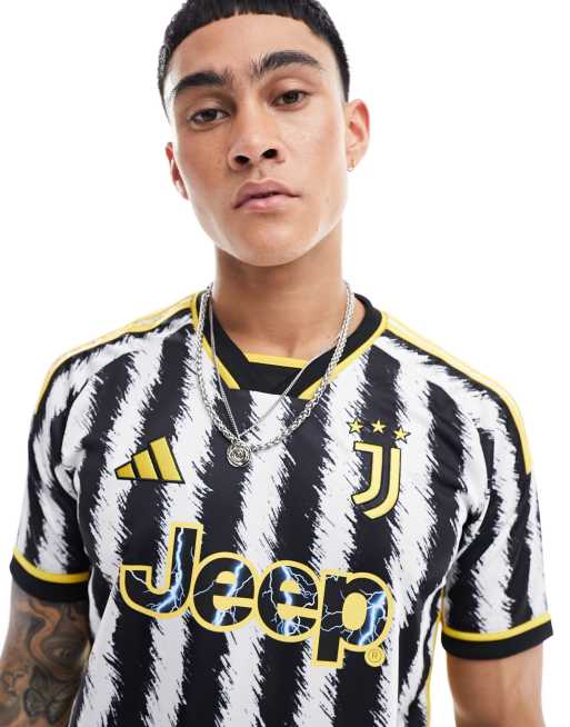 adidas Football Juventus 2023 24 unisex home shirt in black and white