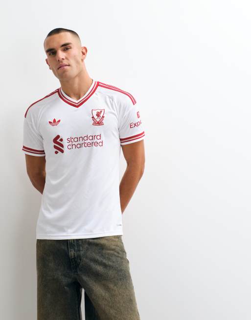 adidas Football Liverpool 26/27 uitshirt in wit en rood, 4 van 5