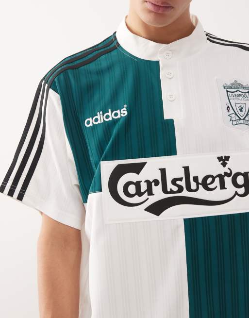 adidas Football - Liverpool 95 away Bring Back - Maglia bianca, verde e nera, 5 di 5