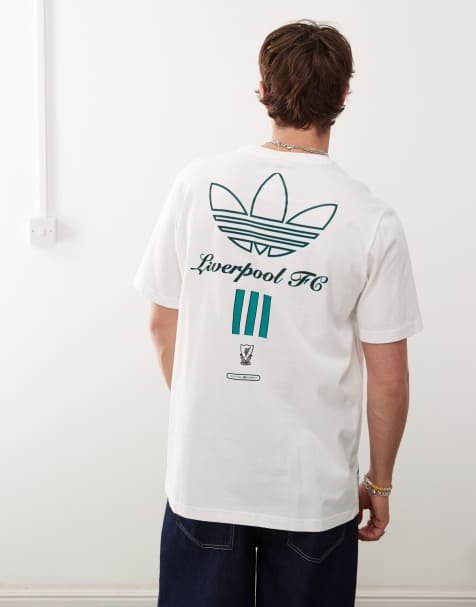 adidas Football - Liverpool - Hvid/grøn T-shirt med ikon - view 1