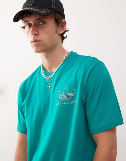 adidas Football – Liverpool Icon – T-Shirt in Grün, Schwarz und Weiß, 2 von 4