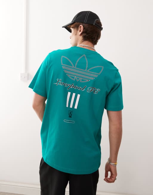 adidas Football – Liverpool Icon – T-shirt w kolorze zielonym, czarnym i białym