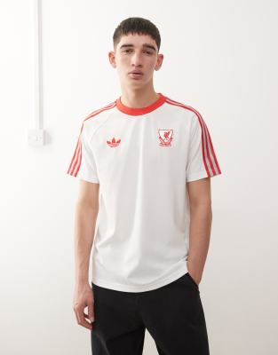 adidas Football - Liverpool - T-Shirt in Weiß und Rot