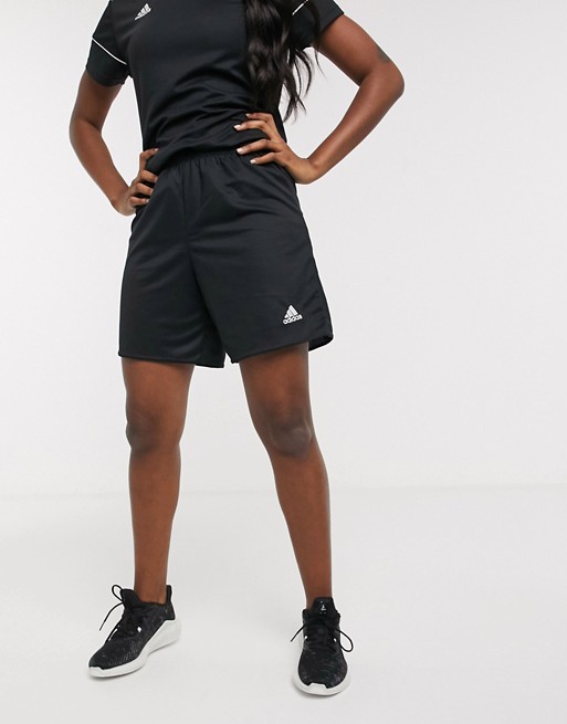 adidas Football logo shorts in black