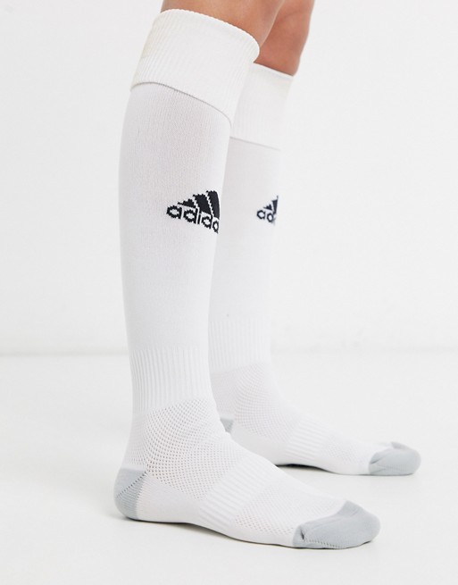 adidas Football logo socks in white