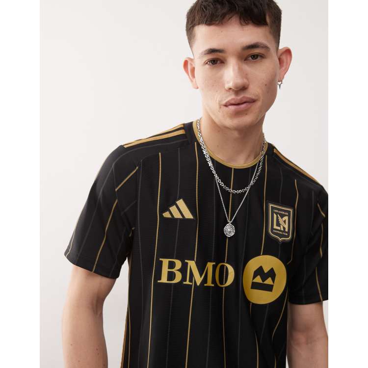 adidas Football Los Angeles FC home jersey in black and gold ASOS