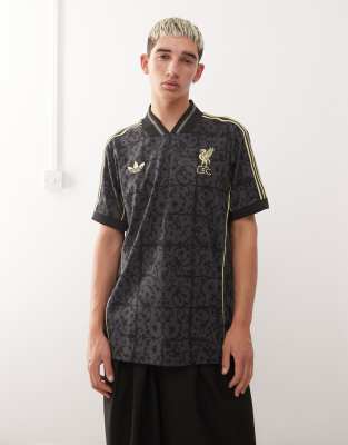 adidas Football - Maillot à logo Liverpool LF - Gris