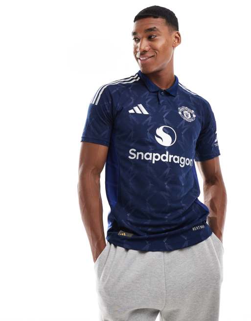 adidas Football – Manchester United 24/25 Away Authentic – Niebieska koszulka piłkarska