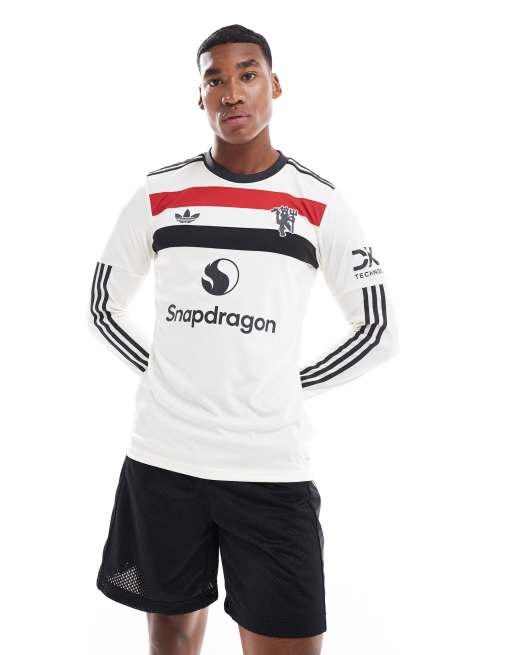 Maillot de football extérieur authentique Adidas Manchester United 24/25 IU1391 Bleu marine