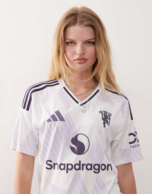adidas Football –Manchester United 25/26 – Auswärtsspiel-Trikot in Weiß und Lila, 2 von 4