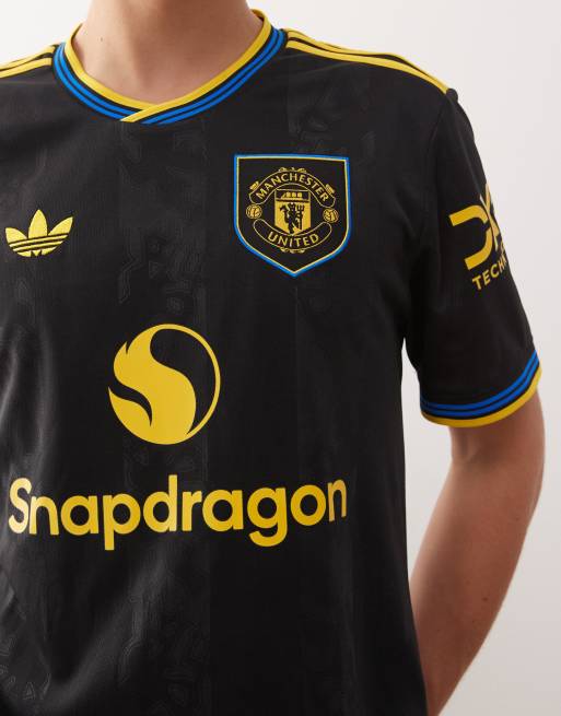 adidas Football Manchester United 25/26 third jersey in black and gold