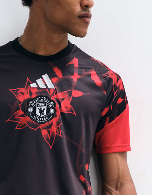 adidas Football Manchester United 26/27 preshirt mit schwarzem und rotem Print, 4 von 5