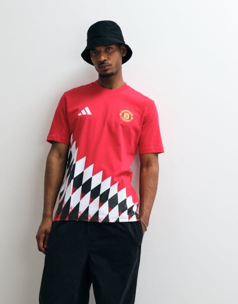 adidas Football – Manchester United 26 – Czerwona stadionowa koszulka z nadrukiem - view 1