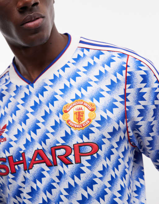 adidas Football – Manchester United 90s Bring Back – Auswärtstrikot in Blau, 4 von 5