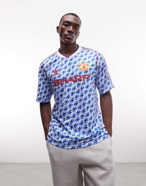 adidas Football – Manchester United – 90s Bring Back – Blå bortatröja