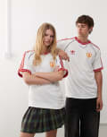 [adidas performance] adidas Football Manchester United anniversary 91 t-shirt in white and red S WHITE