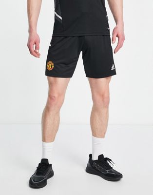adidas Football Manchester United FC 2022/23 coach training shorts in black - ASOS Price Checker